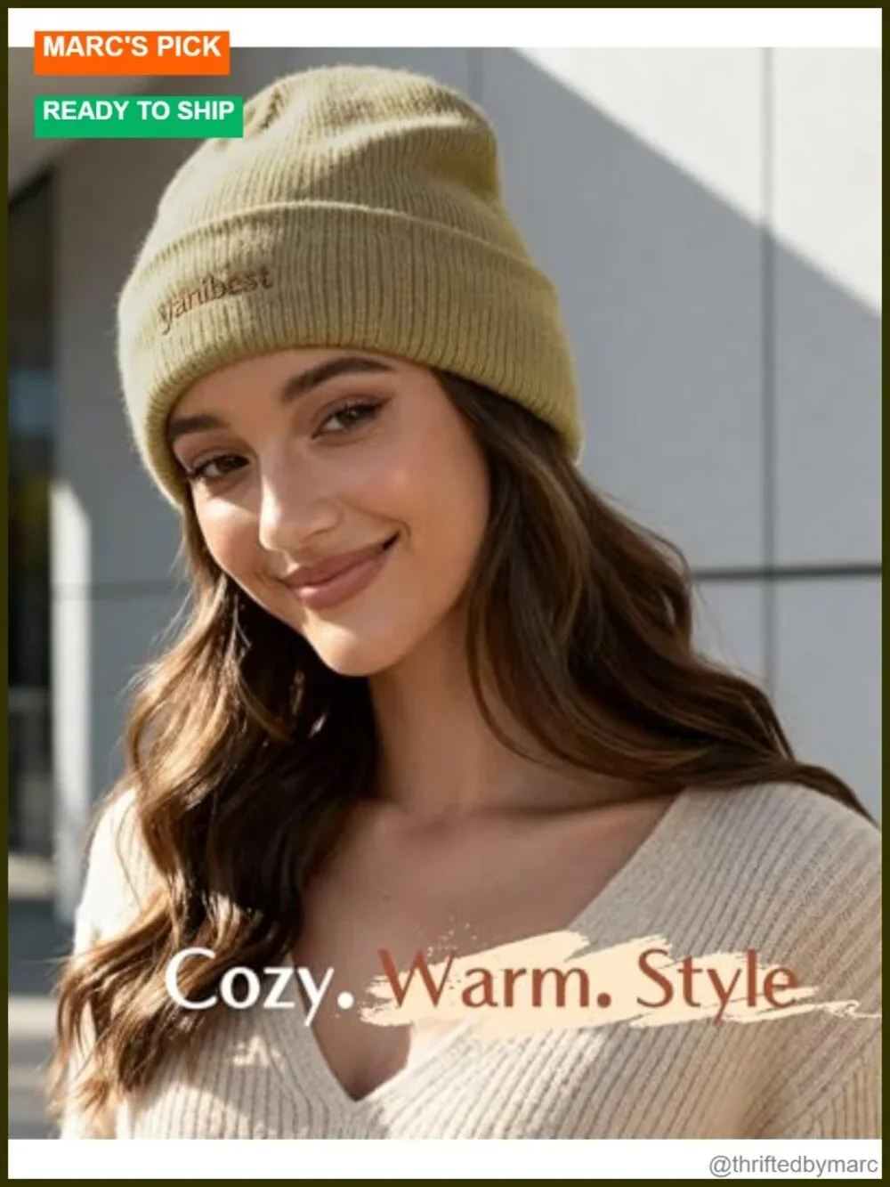 Mulberry Silk Lined Beanie Winter Hat Soft Knitted Slouchy Skull Cap